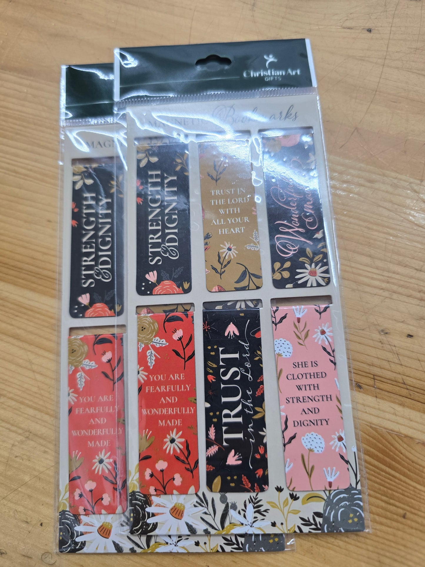 Warm Floral Magnetic Bookmark Set