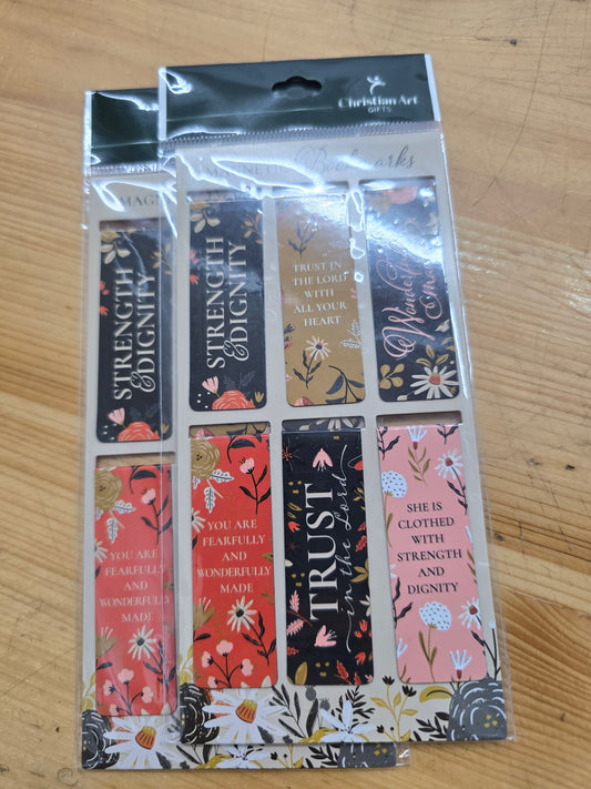 Warm Floral Magnetic Bookmark Set