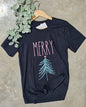 Merry-Heather Black Tee