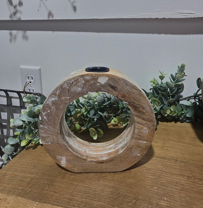6"x7" Mango Wood Candle Holder