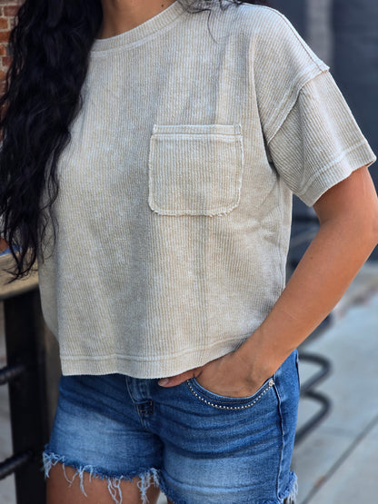 Washed Pocket Tee