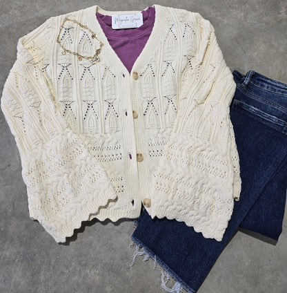 Kari Pointelle Cardigan