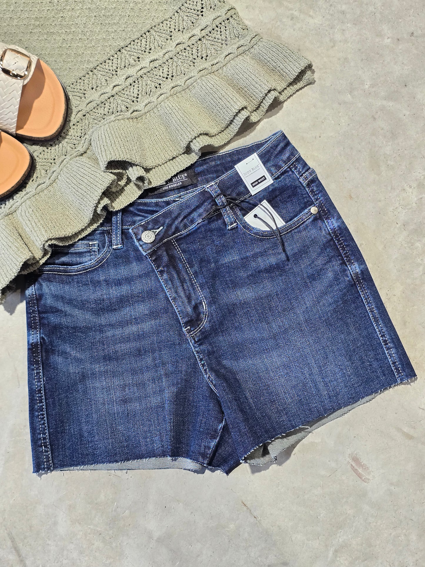 Judy Blue Cross Front Shorts