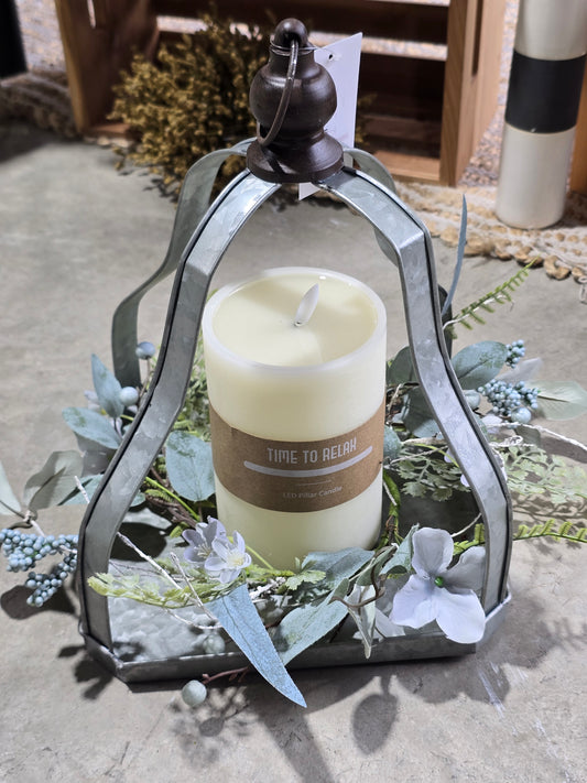 Galvanized Pyramid Lantern
