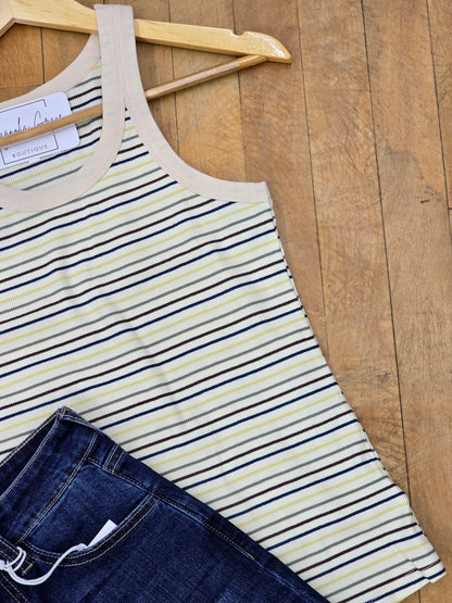 Multi Colored Ribbed Tank