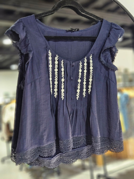 Embroidery Lace Top
