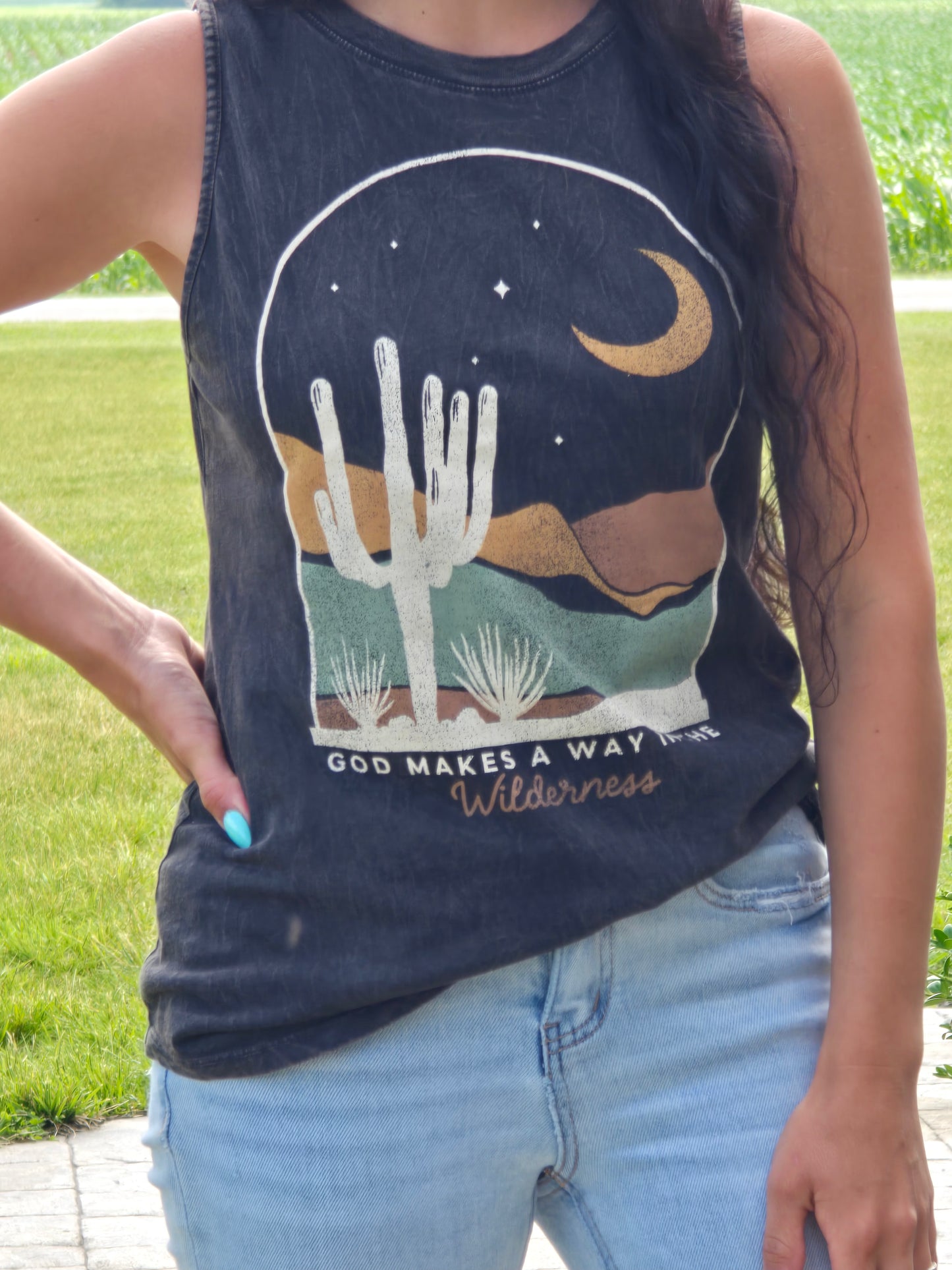 Washed Cactus Tank