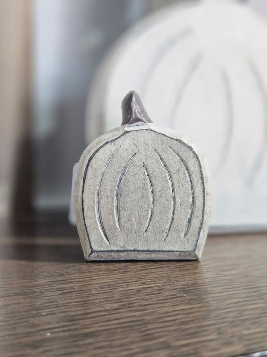 Mini Engraved Wooden Pumpkin