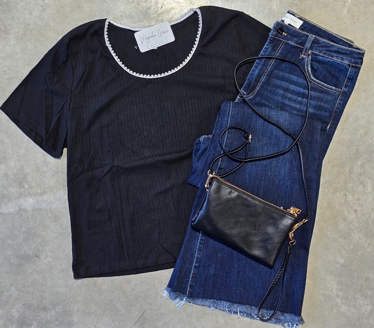 Curvy Pearl Trimmed Top