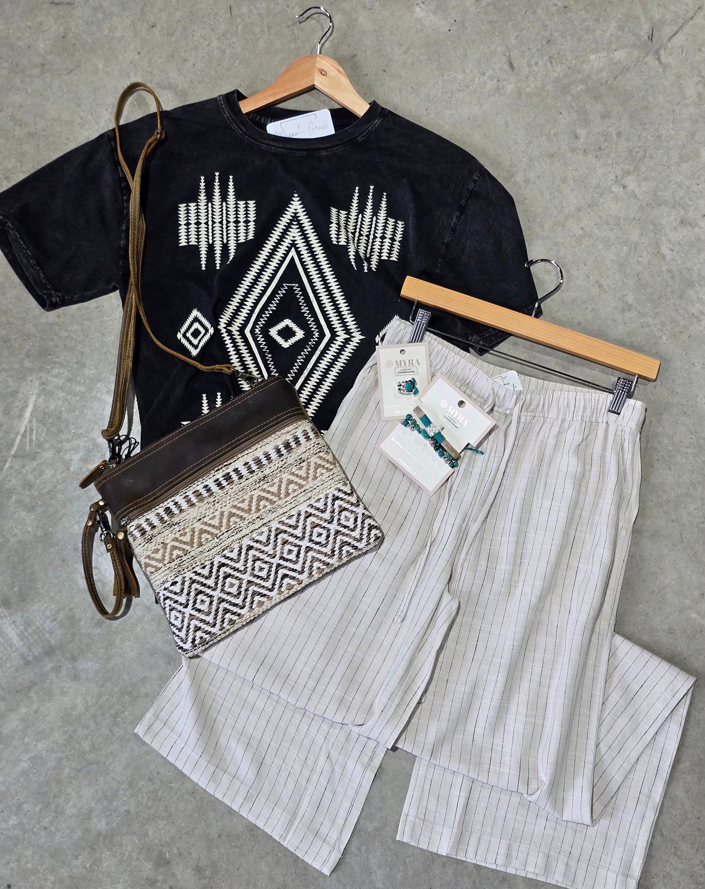 Aztec Tribal Boho Mineral Graphic Tee