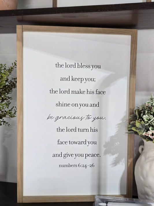17x25 The Lord Bless You