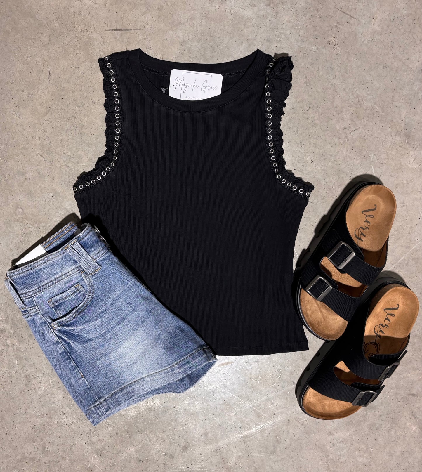 Ruffle Sleeve Tank