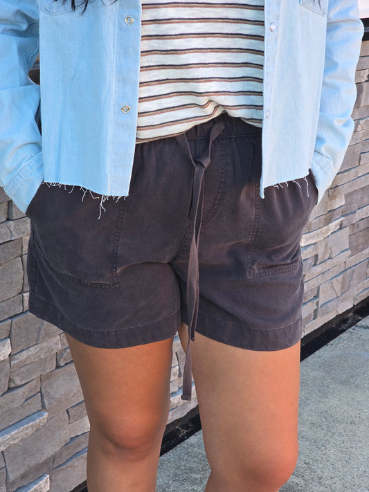 High Rise Pull On Tencel Short
