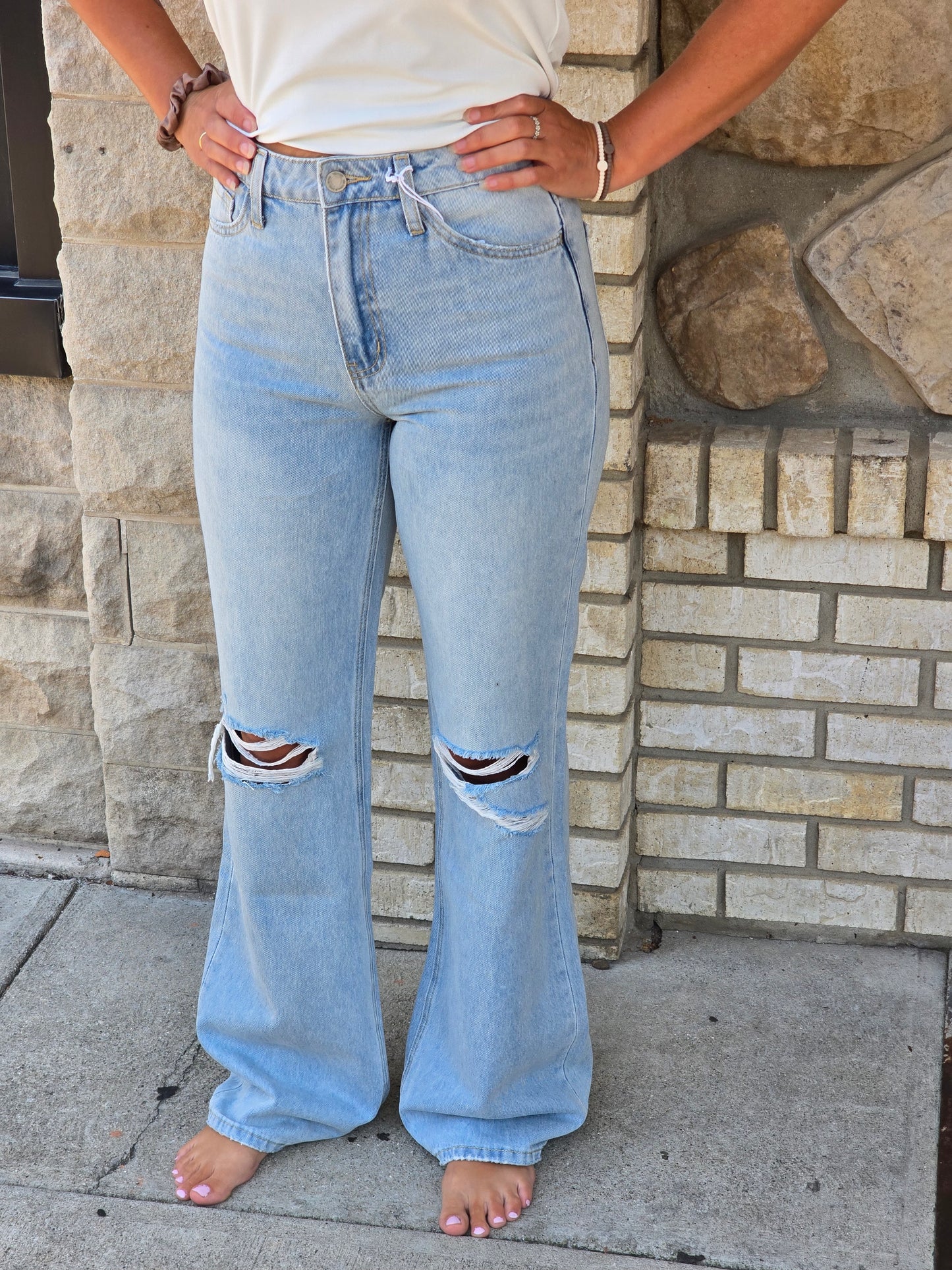 90's Vintage Super High Rise Flare
