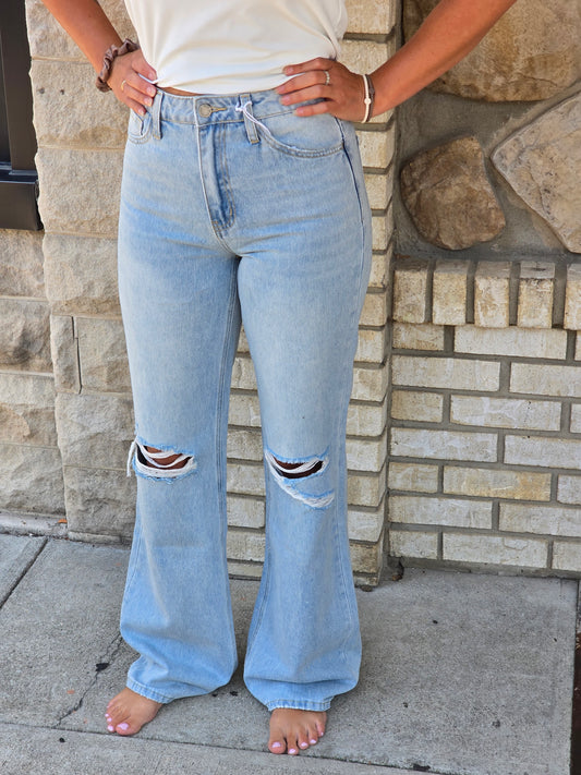 90's Vintage Super High Rise Flare