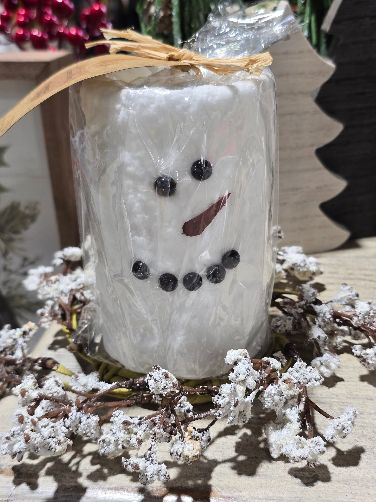 Flamless 6" Snowman Candle
