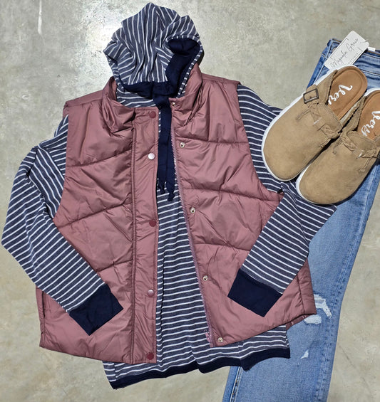 Marsala Puffer Vest