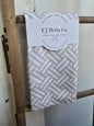 Beige Geo Double Line Weave Eco-Friendly Towel