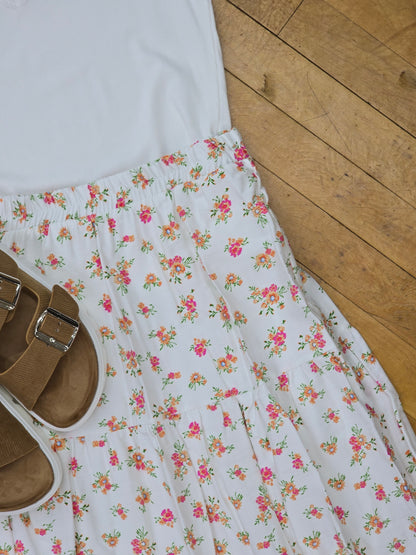 Three Layered Floral Skirt