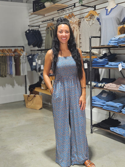 Green Floral Jumpsuit