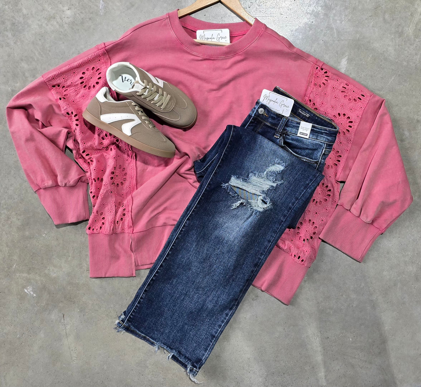 Curvy French Terry Eyelet