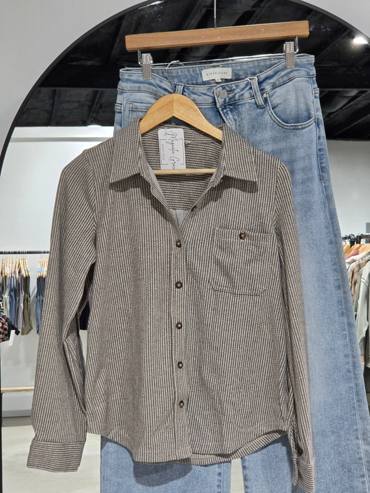 Stripe Heavy Button Down