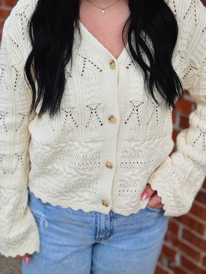 Kari Pointelle Cardigan