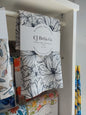 Flowers Black Fine Line Eco-Friendly Towel
