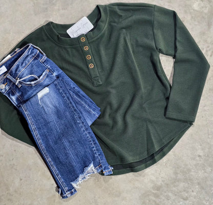 Half Button Henley