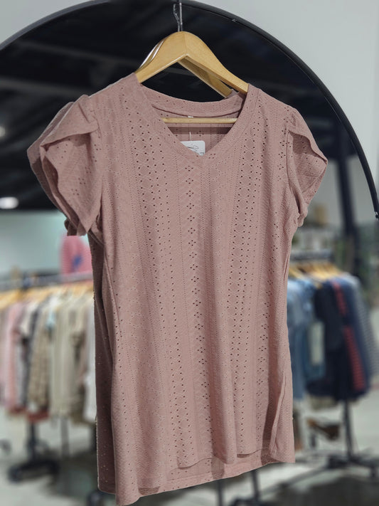Eyelet Knit Top