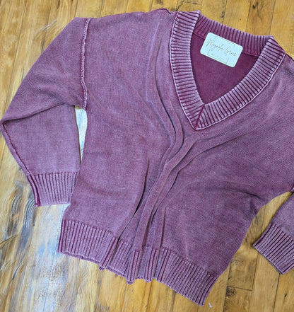 Washed Oversized Sweater