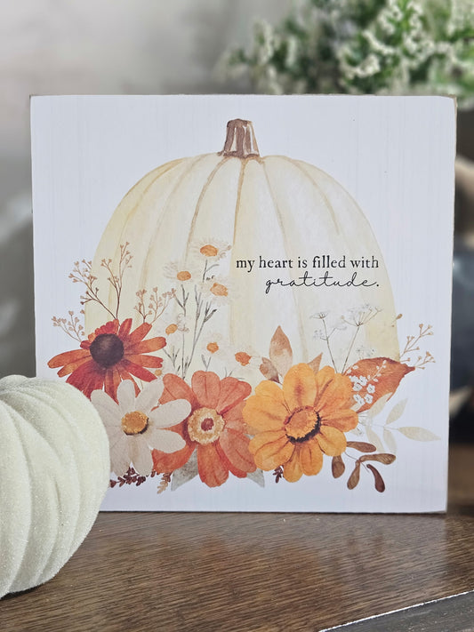 Fall Gratitude Box Sign
