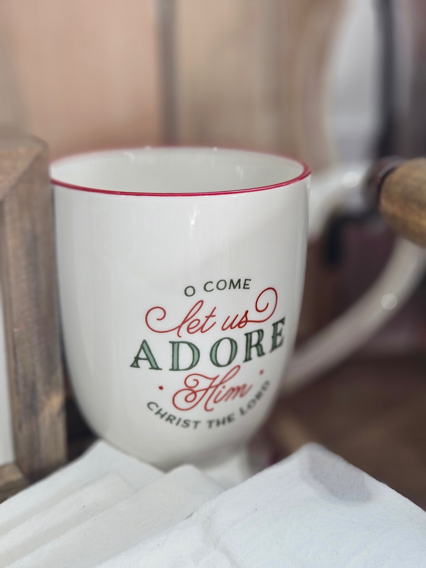 Oh Come Let Us Adore Him Mug