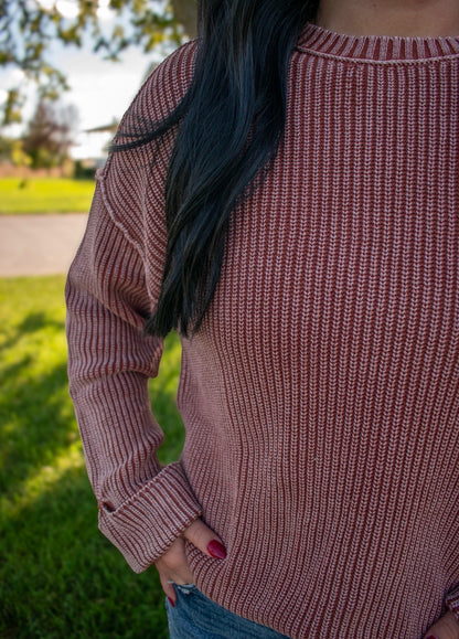 Washed Cuffed Sweater
