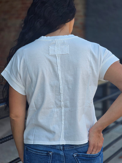 Washed Extended Shoulder Top