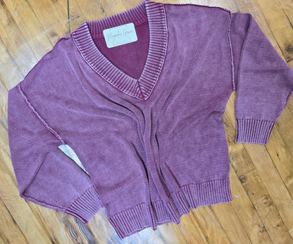 Washed Oversized Sweater