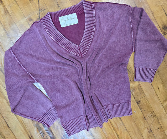 Washed Oversized Sweater