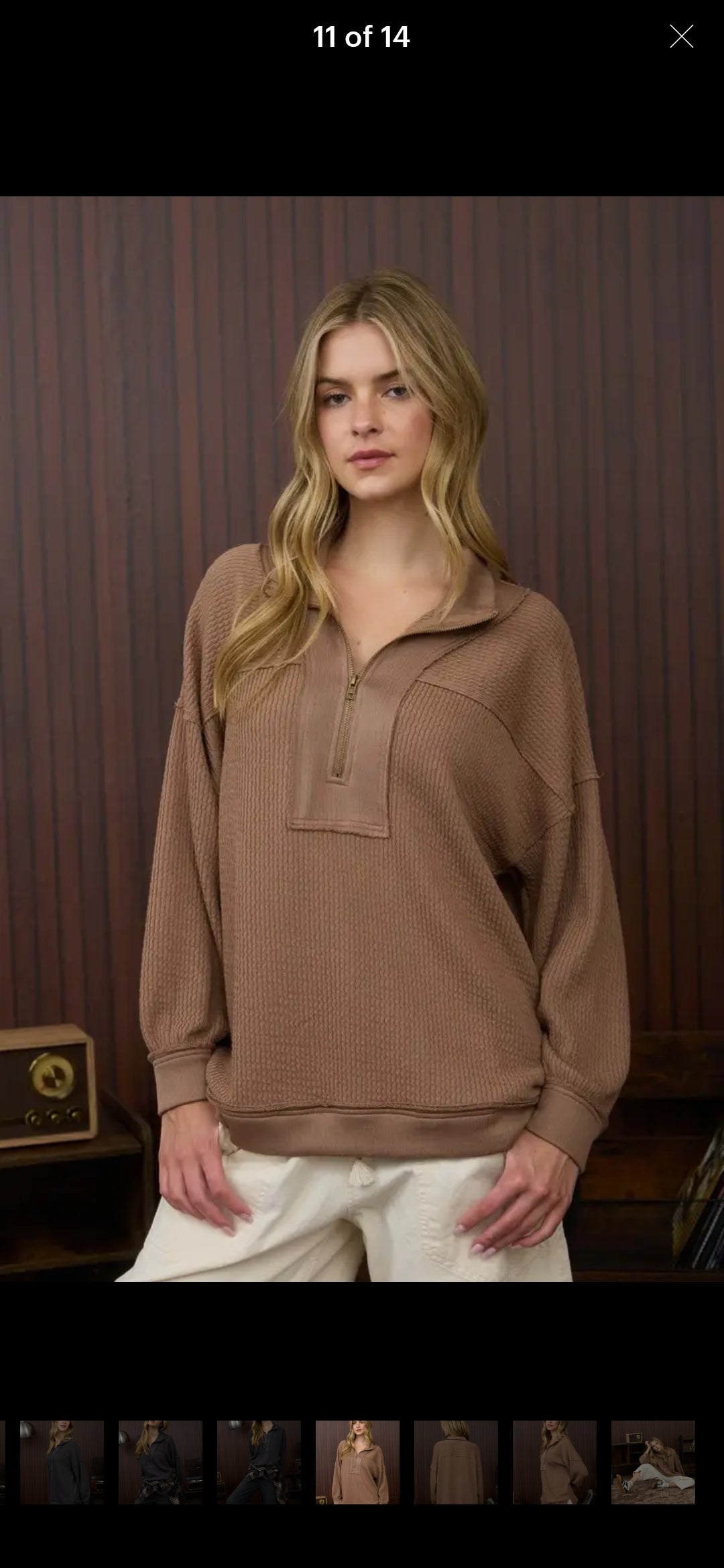 Mocha Half Zip