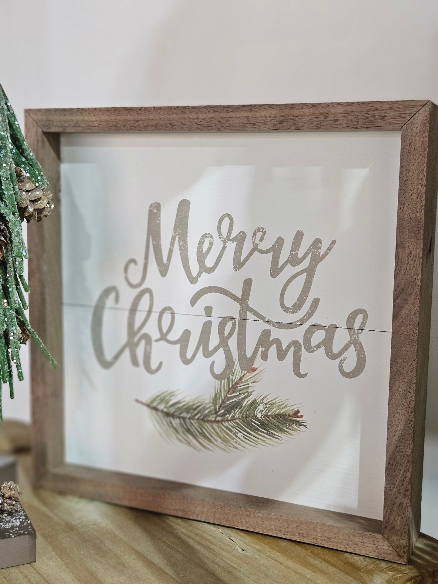 Merry Christmas Green White