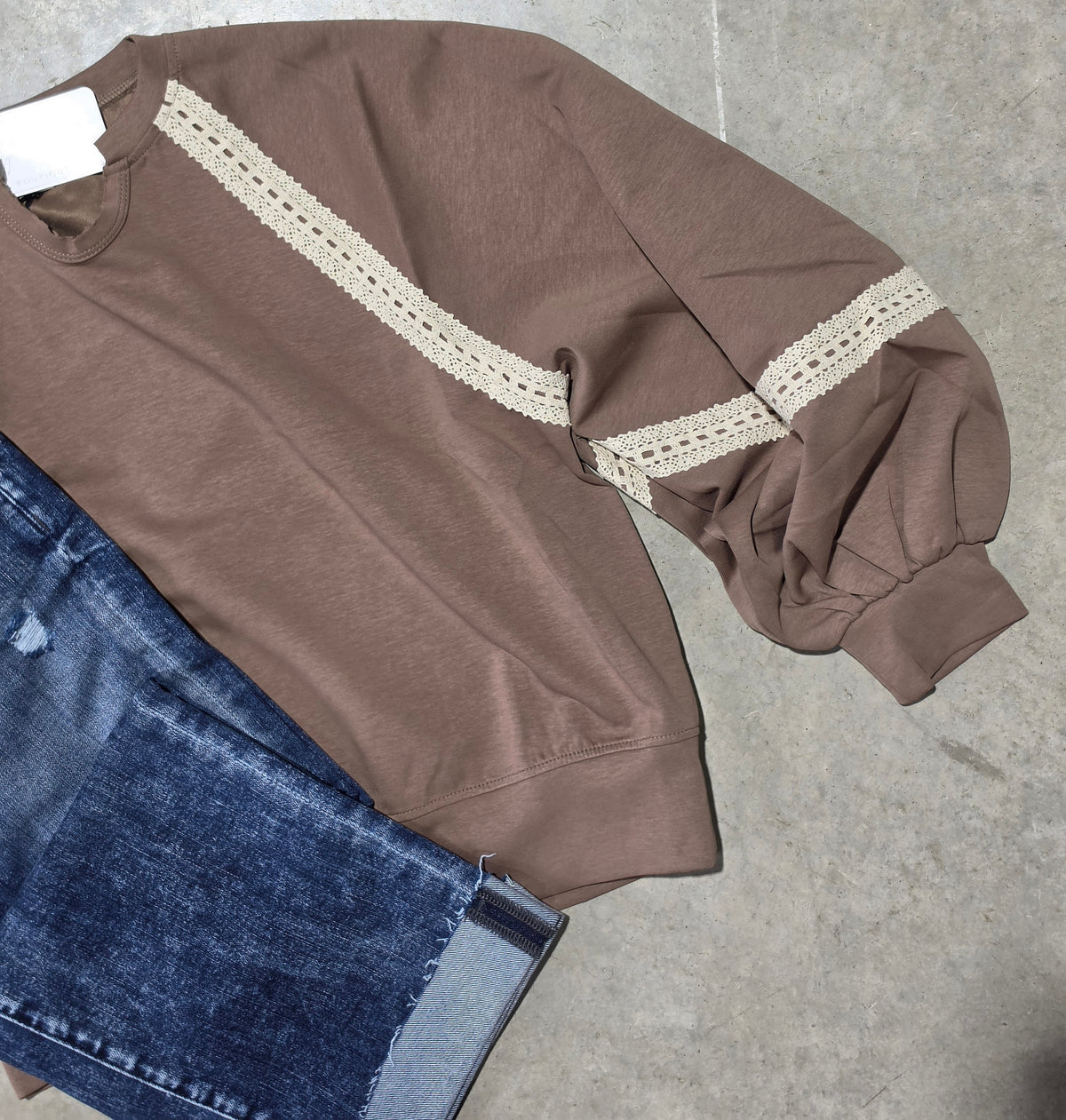 Colette Lace-Trimmed Sweatshirt