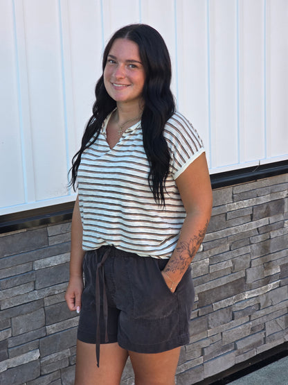 Split Neck Top