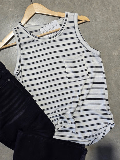 Sleeveless Stripe Tank Top