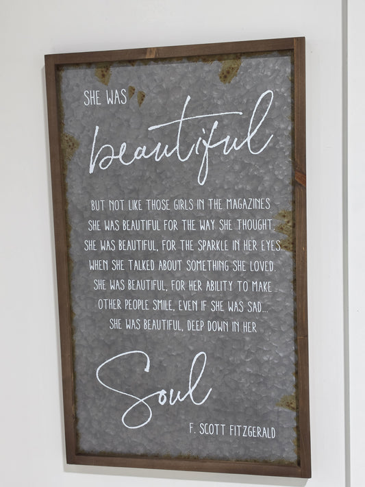 Metal Wall Sign-Large-Beautiful