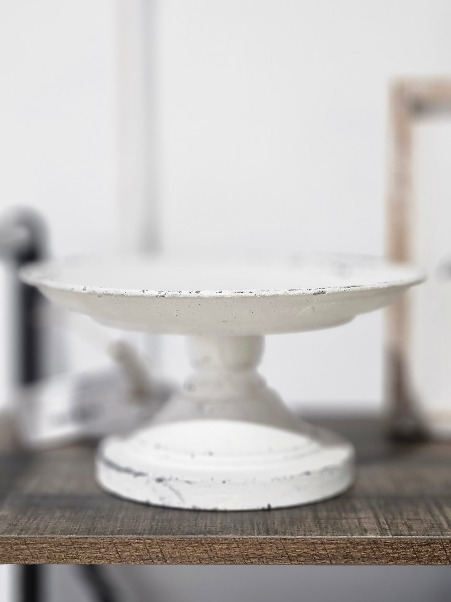 Cream Pedestal Plate
