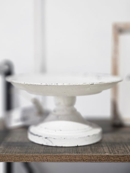 Cream Pedestal Plate