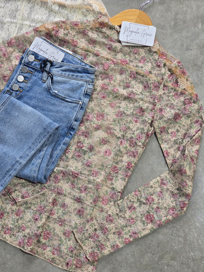 Sheer Mesh Fitted Top