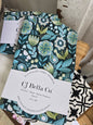 Teal Fall Flowers Eco-Friendly Towel