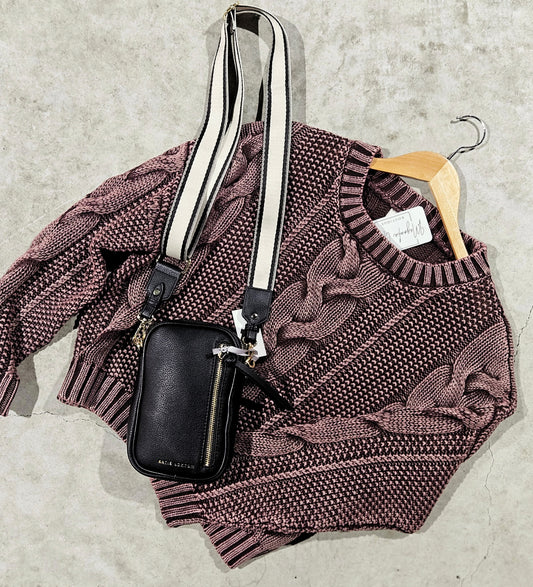 Washed Cable Knit
