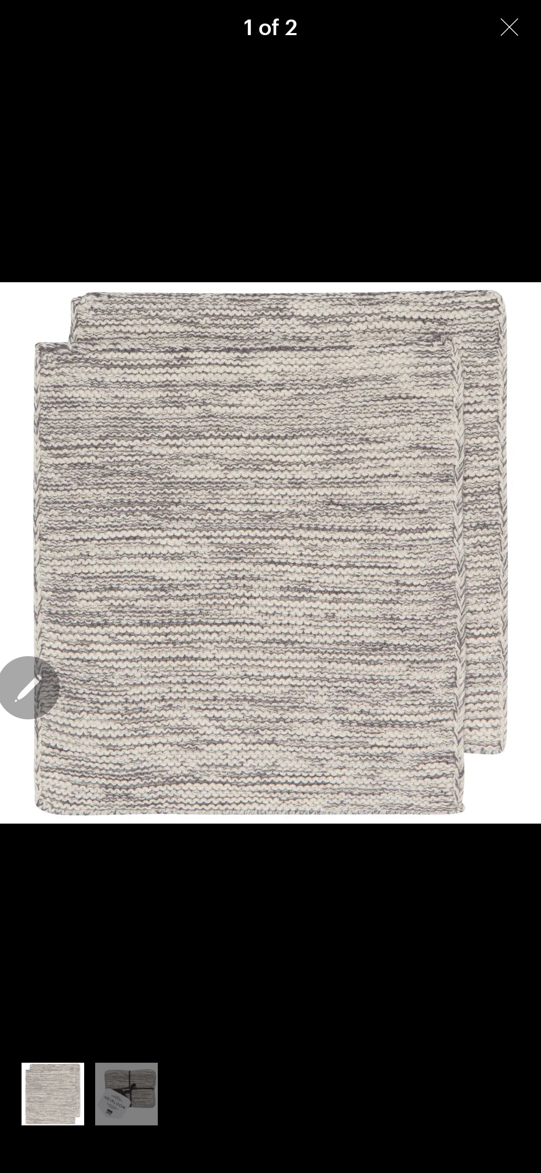 Dark Knit Dishcloth Set shadow