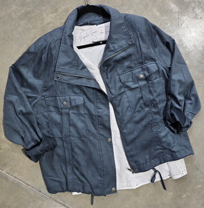 Utility Zipper Jacket-Midnight